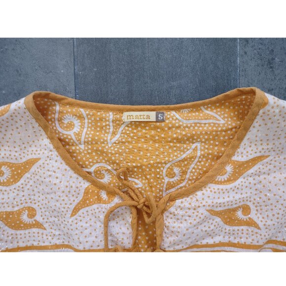Matta NY Zaira boho peasant top - S - ochre - Picture 3 of 9